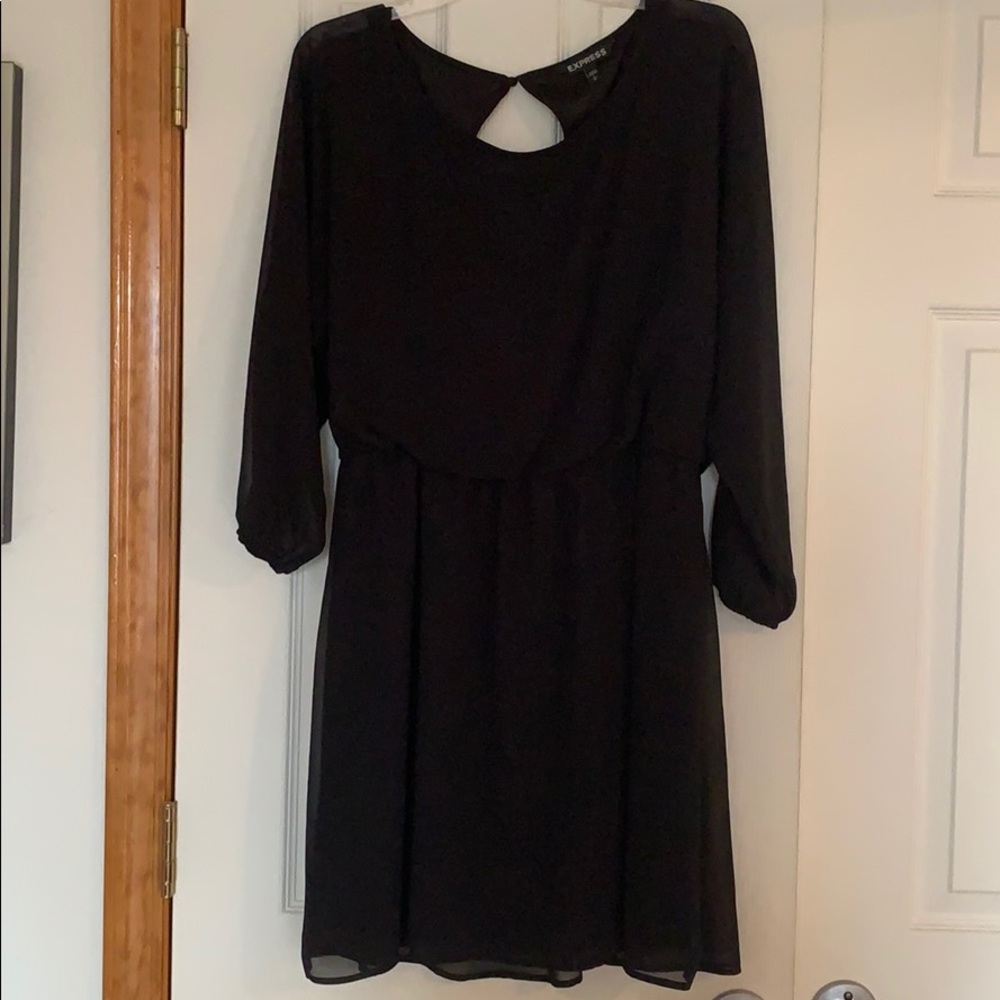 Express sheer black dress size large